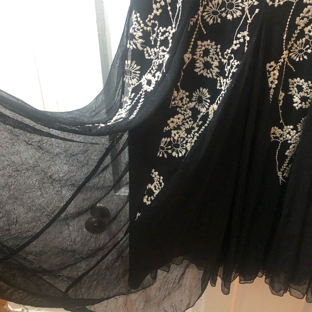 Free People Windswept Floral Embroidered Mesh Maxi Skirt - Picture 4 of 9